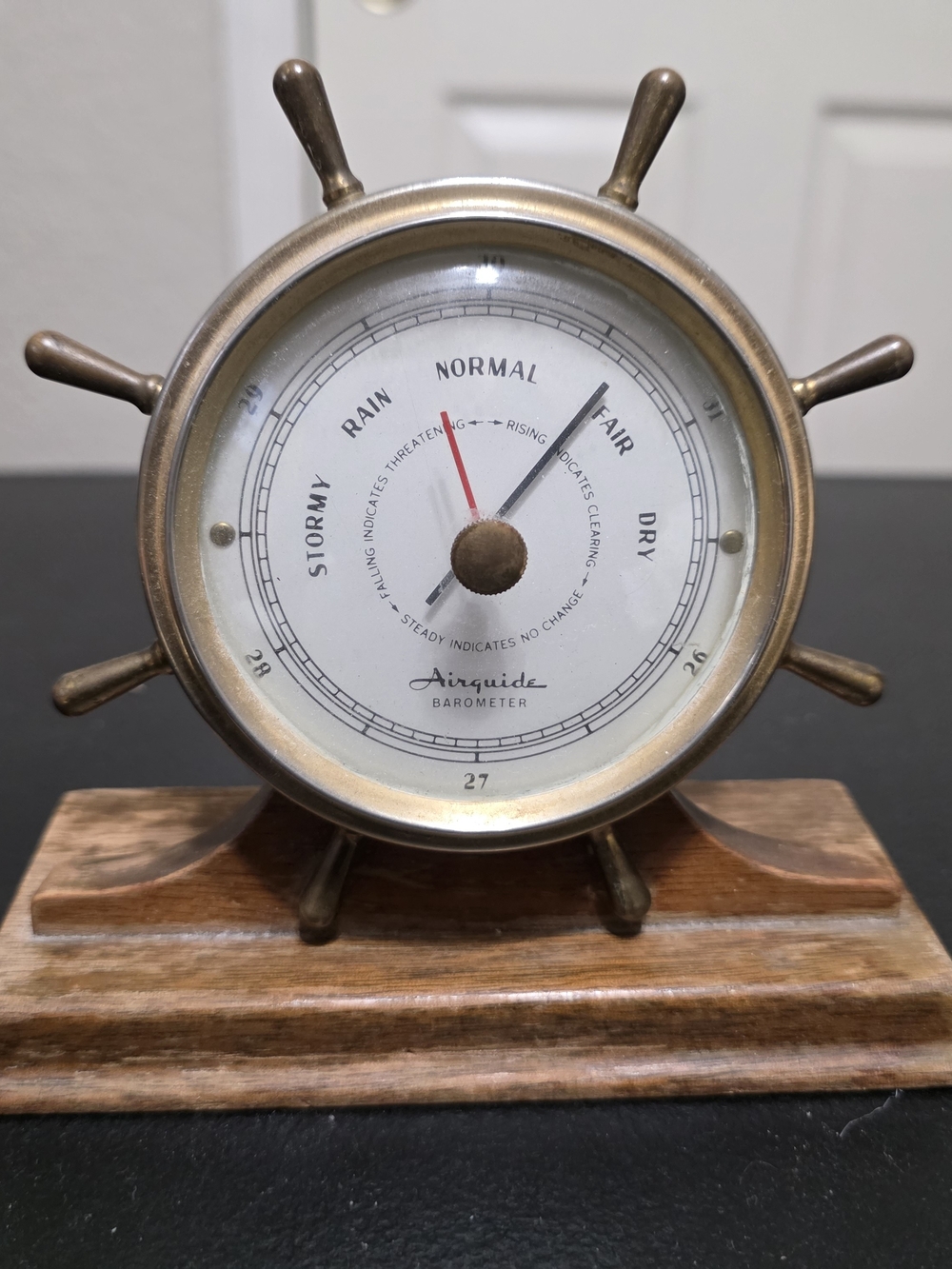 Airguide Vintage Airguide Ship Wheel Barometer Vintage Ship Wheel Barometer